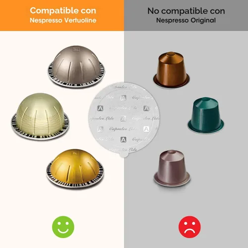 Vista 6 de Aieve 120 tapas de sellado de papel de aluminio para cápsulas Nespresso reutilizables Vertuo compatibles con cápsulas recargables Nespresso