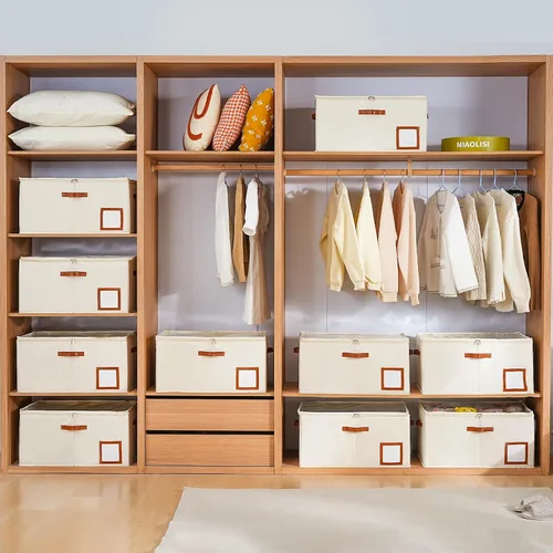 Vista 7 de INSTY Organizador de zapatos para armario con capacidad para 24 pares, contenedor plegable grande de almacenamiento de zapatos caja compartimento