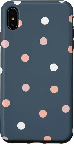 Vista 10 de iPhone 16 Polka Dot Gris Pastel Colorido, Mujeres Y Niñas Funda De Lunares