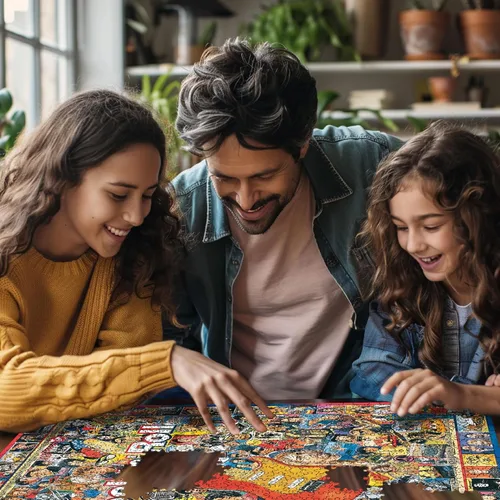 Vista 4 de White Mountain Puzzles Rock 'N Roll - Rompecabezas de 1000 piezas