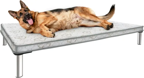 Vista 20 de FXW TitanNest Cama Elevada para Perros a Prueba de Masticación, Catre Elevado para Uso Interior/Exterior/Camping, Cama Refrescante para Mascotas