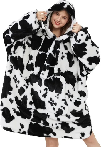 Vista 10 de Softan Manta con Capucha, Sudadera de Gran Tamaño para Adultos, Mujeres y Hombres, Regalo, Manta con Capucha Súper Acogedora y Cálida, Sudadera