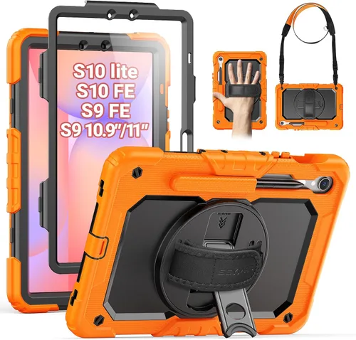 Vista 25 de SEYMAC Funda protectora resistente a prueba de golpes para Samsung Galaxy Tab A9 de 8.7 pulgadas 2023 (SM-X110/X115/X117), resistente a prueba