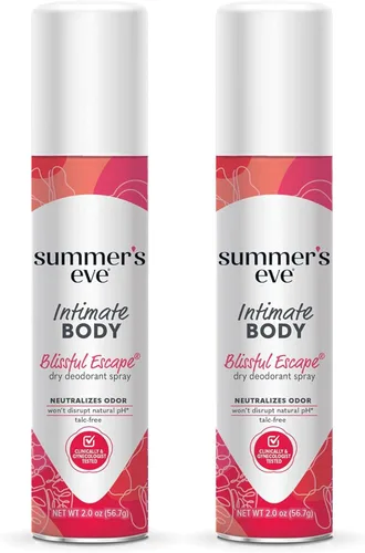 Vista 14 de Summer's Eve Spray femenino refrescante diario, Blissful Escape, 2 onzas Spray corporal diario sin talco para mujeres, cuidado femenino que