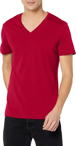 Vista 21 de Armani Exchange Camiseta de manga corta con cuello en V de algodón Pima para hombre Beacon Blue