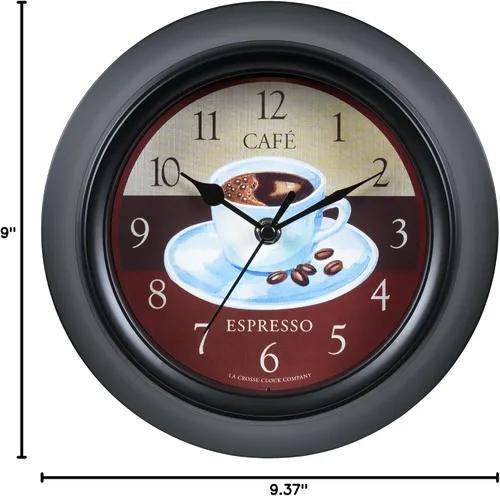 Vista 7 de La Crosse Technology 404-3623C - Reloj de pared de cuarzo (9 pulgadas)