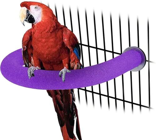 Vista 16 de Rypet Percha para Loros de Superficie Rugosa - Perchas de Arena de Cuarzo para Jaula de Pájaros para Pequeños Periquitos, Cacatúas, Conures