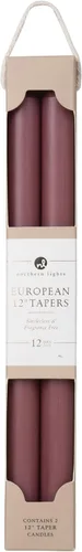 Vista 7 de Northern Lights Candles - 12" 2PK Premium Tapers, Burdeos - 72884