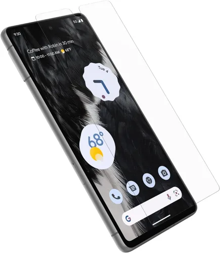Vista 4 de OtterBox Protector de pantalla antimicrobiano Google Pixel 7 Alpha Flex - Transparente, ajuste de precisión, claridad de cristal, respuesta táctil