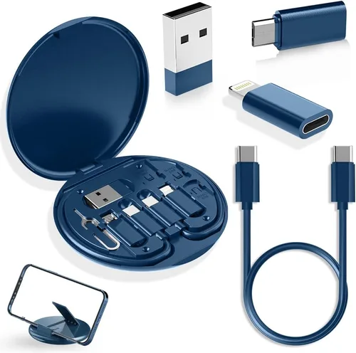 Vista 8 de Adaptador USB YANZI, cable de carga Micro USB con adaptador USB C para iluminación, adaptador de iluminación a USB C, caja de almacenamiento