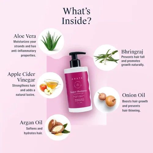 Vista 3 de Pub Arata Ganadora del Mejor Champú Diario (Vogue Beauty Awards - 2021) Súper champú regenerador natural 5 en 1 anti-caída con aceite de cebolla