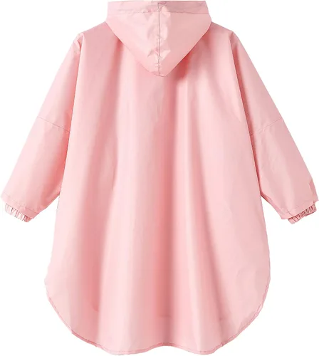 Vista 2 de Spmor Chubasqueros ligeros con capucha para niños, poncho de lluvia impermeable
