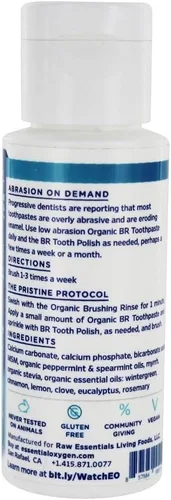 Vista 3 de ESSENTIAL OXYGEN Pulidor de dientes de menta orgánico, 2oz