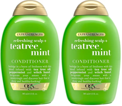 Vista 9 de OGX Acondicionador Extra Fuerte Refrescante para Cuero Cabelludo + Romero Menta, Acondicionador Nutritivo para el Cabello y el Cuero Cabelludo