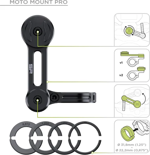 Vista 5 de SP CONNECT Moto Bundle II con módulo antivibraciones SPC+ Compatible con iPhone 11 Pro/XS/X Soporte de teléfono para motocicleta Soporte