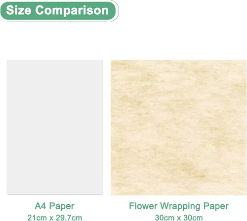 Vista 6 de M METERXITY Papel de Envolver Flores de Algodón Coreano de 38 Hojas, Papel de Algodón Floral Impermeable de 11.8 Pulgadas para Ramos/Embalaje