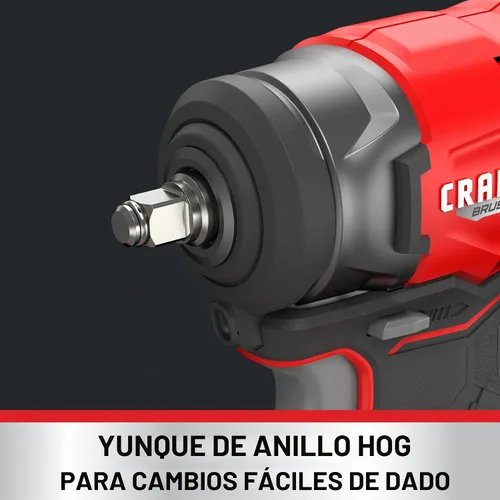 Vista 4 de CRAFTSMAN V20 RP - Llave de impacto inalámbrica, transmisión de 3/8 pulgadas, solo herramienta (CMCF911B)