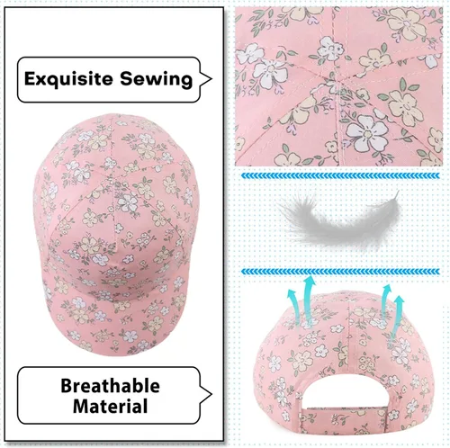 Vista 36 de Peecabe Gorra de béisbol para niños pequeños, unisex, de algodón, ajustable, para bebés, niños, gorra de béisbol para niñas de 1 a 5 años