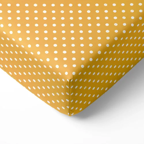 Vista 12 de Bacati - Sábana bajera ajustable de 100 % algodón universal para bebé de EE. UU. para cuna o niño pequeño (PIN DOTS, turquesa aguamarina)