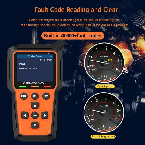 Vista 5 de Escáner Universal OBD II Clásico Mejorado, Lector de Código de Fallas de Motor Automotor, Instrumento de Diagnóstico CAN, Lee y Borra Códigos