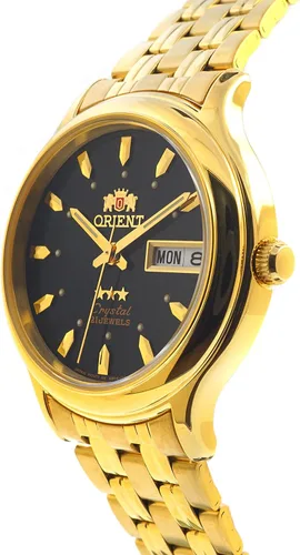 Vista 2 de Orient TriStar reloj clásico automático negro esfera oro AB05004B