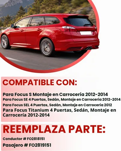 Vista 2 de Luz trasera compatible con Ford Focus Sedan 2012 2013 2014 con bombilla de repuesto FO2818151 (lado izquierdo del conductor)