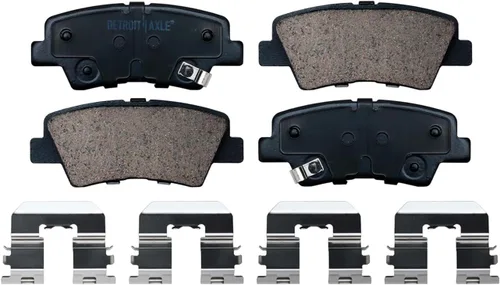 Vista 8 de Detroit Axle - Kit de Frenos Traseros para Hyundai Elantra Coupe GT Veloster Kia Forte Koup Forte5 Soul, Rotores de Freno de Disco Taladrado
