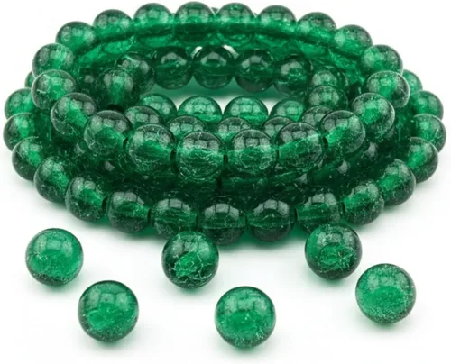 Vista 34 de DandS ltd Cuentas de cristal agrietadas para la fabricación de joyas, champán, pulseras vibrantes de bricolaje, collares, aretes, suministros
