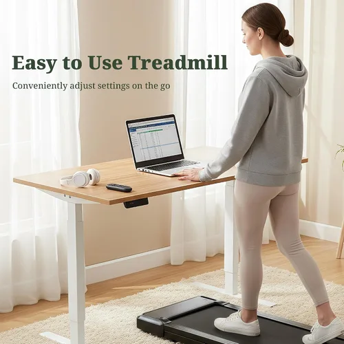 Vista 5 de Caminadora Walking Pad, Cinta de Correr Portátil 3 en 1 Debajo del Escritorio para Casa Espacios Pequeños, Cinta de Correr Plegable Compacta