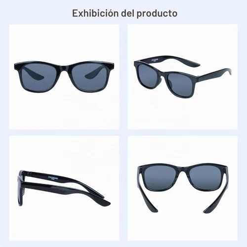 Vista 6 de COCOSAND Polarized Kids Sunglasses & Flexible Frame Negro