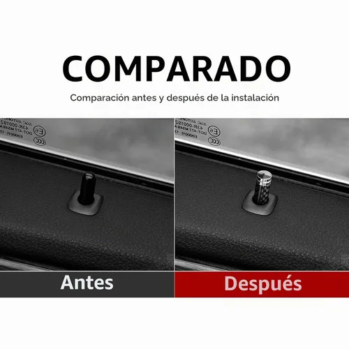 Vista 2 de 4 piezas de pasadores de perno de cerradura de puerta de carbono con cubierta de pino para puerta de coche, juego de tracción para puerta de Clásico