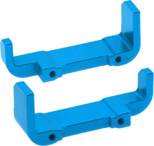 Vista 5 de Soporte de montaje de motor de metal y soporte de batería compatible con Wltoys 144001 144002 124016 124017 124019 124018 RC Car (azul)