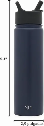Vista 10 de Simple Modern botella de agua reutilizable con tapa con pajilla, termo de acero inoxidable con aislamiento al vacío, para gimnasio, colección