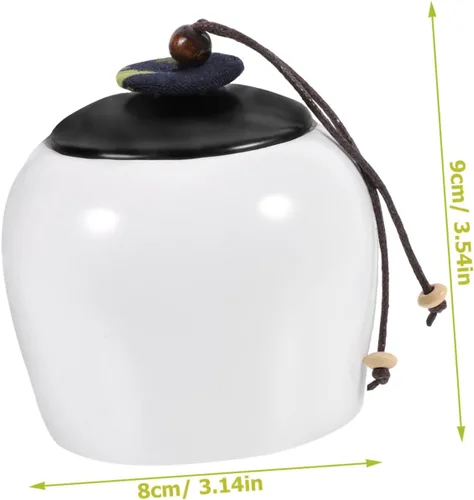 Vista 2 de BESTonZON Jarra de té de oficina para dulces, tarro de té de cerámica, recipiente sellado para alimentos, contenedor de café, contenedor