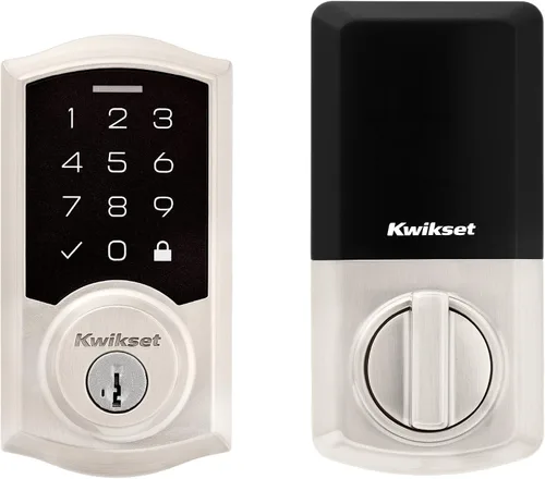 Vista 11 de Kwikset SmartCode 270 - Cerradura de puerta con teclado táctil electrónico sin llave y cerradura de seguridad con auto-bloqueo, códigos de usuario