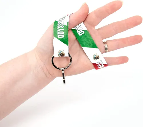 Vista 2 de Buttonsmith Patriotic Keychain Custom Wristlet - Made in The USA