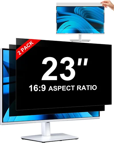Vista 13 de Paquete de 2 pantallas de privacidad para monitor de computadora, relación de aspecto 5:4 de 19 pulgadas; antiespía, luz azul, deslumbramiento