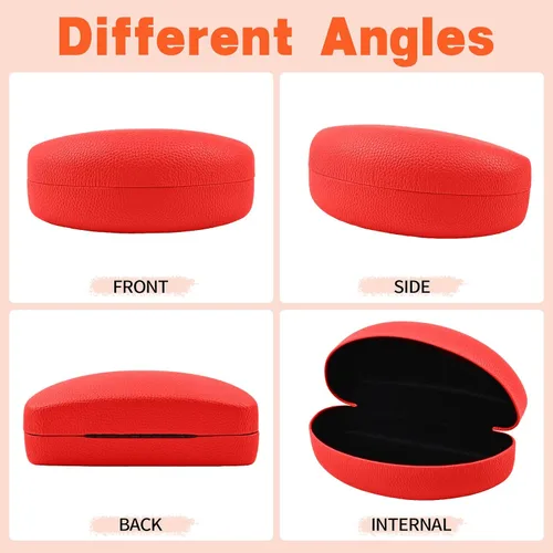 Vista 3 de Paquete de 2 fundas rígidas grandes para lentes de sol, funda protectora para gafas de sol y lentes