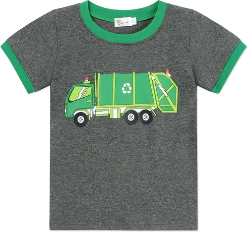 Vista 4 de Little Boys Pajamas 100% Cotton Fire Truck Sleepwear Baby Boy 4 Pcs Summer Pjs Kids Short Sets Toddler Jammies Clothes