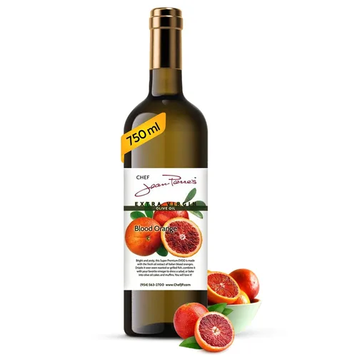 Vista 12 de Chef Jean Pierre's Aceite de oliva de naranja sangre extra virgen – Botella de vidrio de 12.5 onzas – Infundido naturalmente con sabores dulces