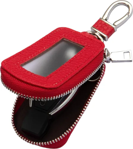Vista 9 de Yuoyar Premium Leather Key Fob Case - Universal Car Key Holder