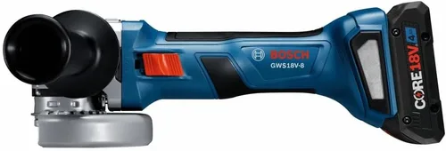 Vista 9 de Bosch GWS18V-8B15 Kit de amoladora angular sin escobillas de 18 V de 4-1/2 pulgadas con (1) batería de potencia avanzada CORE18V® de 4 Ah