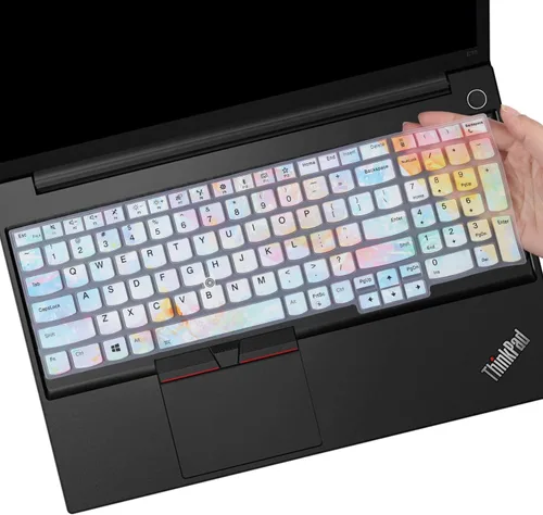 Vista 10 de Funda de teclado para Lenovo ThinkPad E15 Gen 4/3/2, ThinkPad L15 Gen 2/1, ThinkPad T15 T15p T15g P15s P15s P15v Gen 3/2/1, ThinkPad E580 E590 E595