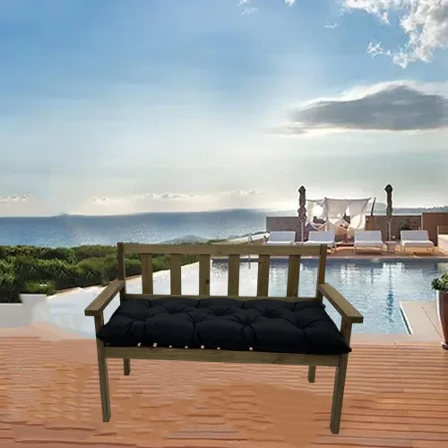 Vista 5 de Srutirbo Cojín impermeable para banco de interior/exterior, cojín antideslizante para silla columpio, cojín para sofá de dos plazas para muebles