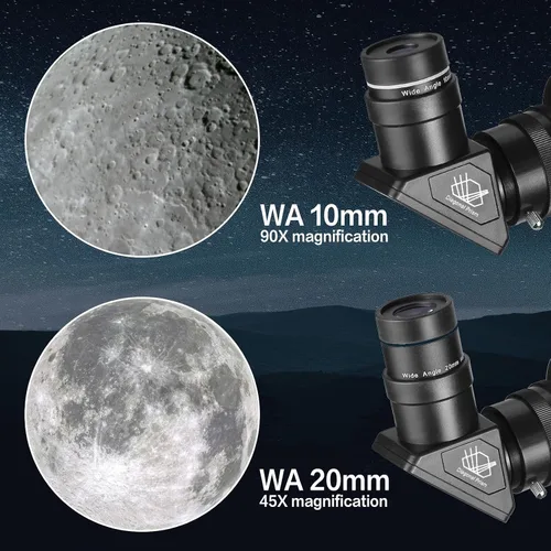 Vista 5 de Telescopio para adultos de alta potencia, telescopio refractor profesional de 80 mm de apertura y 900 mm para adultos y principiantes, telescopio