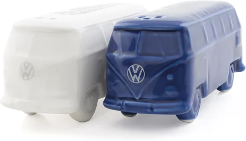 Vista 7 de BRISA VW Collection - Salero y pimentero Volkswagen de cerámica con diseño de autobús T1 juego de 2 piezas (autobús clásico/blanco y negro)