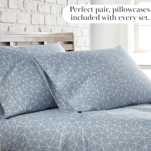 Vista 40 de Southshore Fine Living, Inc. Colección Winter Brush, juego de sábanas de 3 piezas para cama individual, sábana bajera con bolsillo profundo de 14