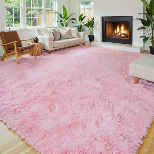 Vista 88 de Alfombras pequeñas de 2 x 3 pies, alfombra negra para dormitorio, alfombra moderna de pelo largo, alfombra pequeña, alfombra de noche esponjosa
