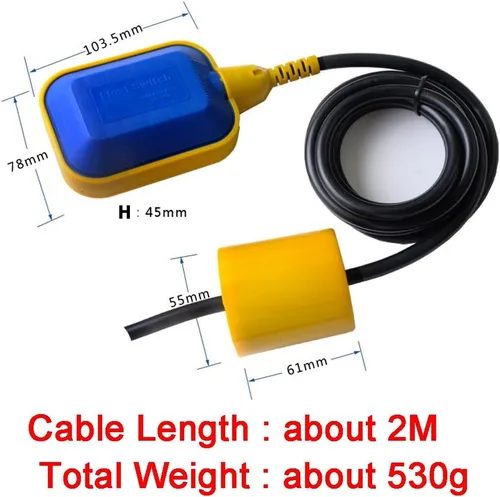 Vista 5 de LYWS Sensor de control de nivel de agua del interruptor de flotador de la CA 220V 4A con el cable de los 2M para la bomba del tanque