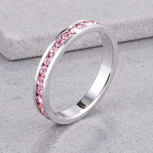 Vista 2 de Anillos apilables con cristales de Swarovski, piedra natalicia